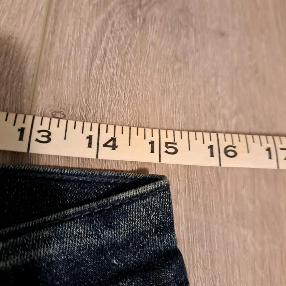 New Men's Hollister 30x35* Advanced Stretch Stacked Skinny Denim Blue Jeans